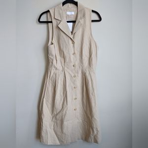 Oak + Fort Button Up Collar Sleeveless Dress